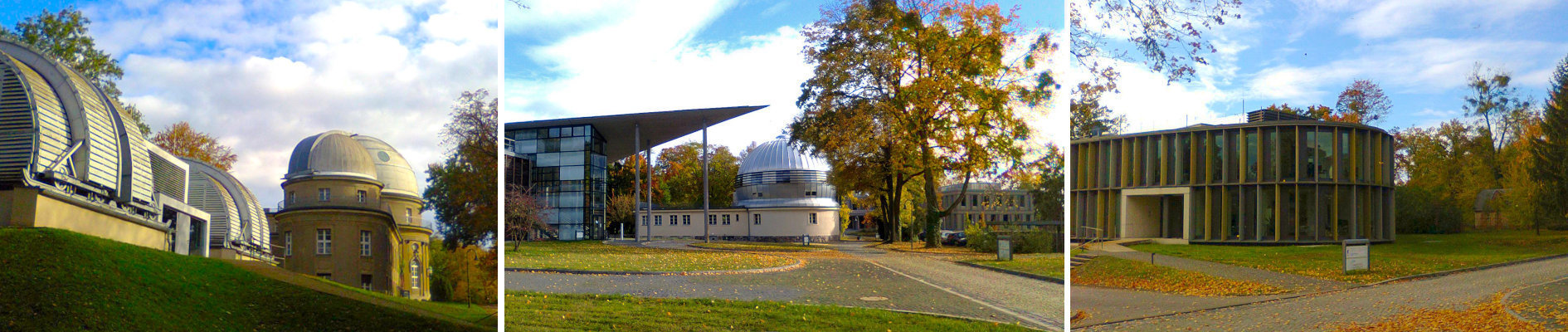 Photo collage of buildings on the AIP Babelsberg campus