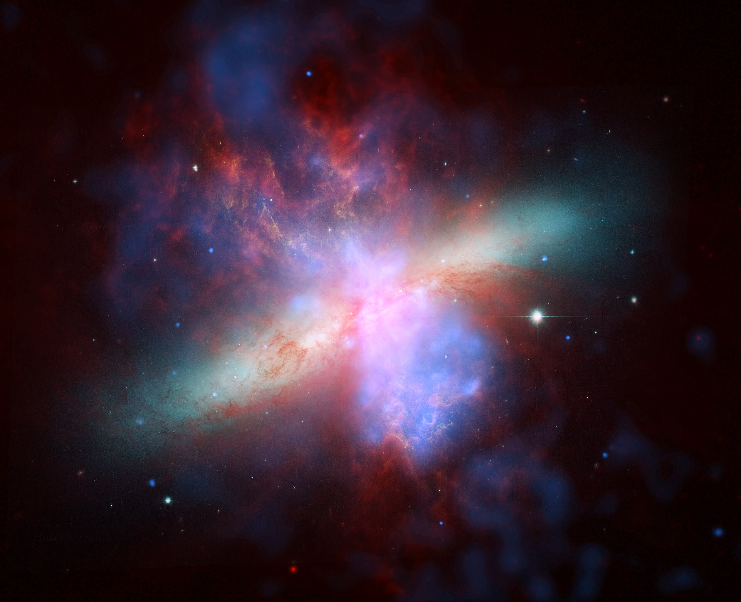 Galaxy with outflowing gas